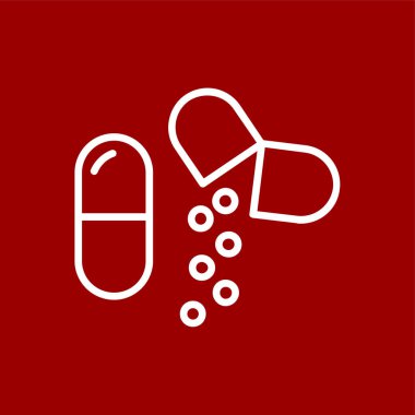 kapsül simgesi, vektör illüstrasyonu basit tasarım