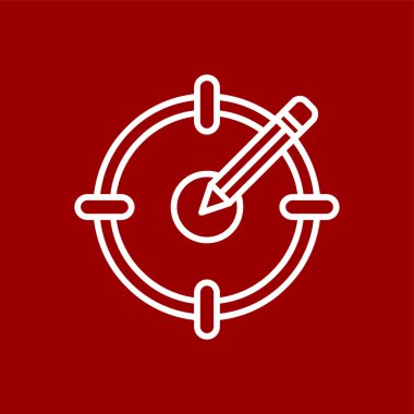 Hedef Seyirci simgesi, vektör illüstrasyonu basit tasarım