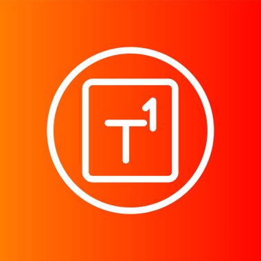 Superscript simgesi, vektör illüstrasyonu basit tasarım