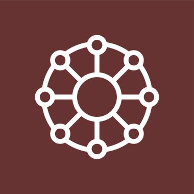 Molekül simgesi, vektör illüstrasyonu basit tasarım