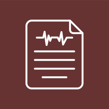 Tıbbi Rapor simgesi, vektör illüstrasyonu basit tasarım