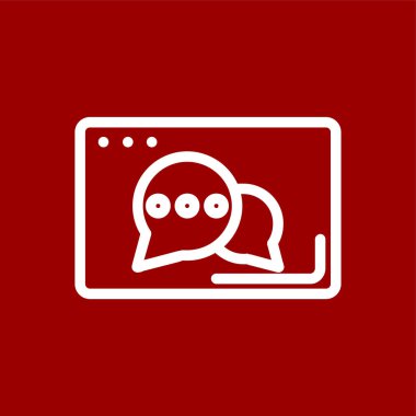 Sohbet simgesi, vektör illüstrasyonu basit tasarım