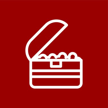 hazine simgesi, vektör illüstrasyonu basit tasarım