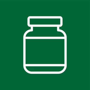 Kavanoz simgesi, vektör illüstrasyonu basit tasarım