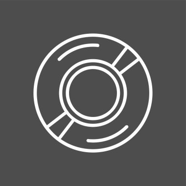 Sıkıştırılmış Disk simgesi, vektör illüstrasyonu basit tasarım