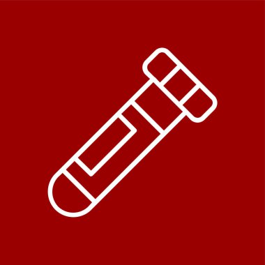 test tübü simgesi, vektör illüstrasyonu basit tasarım