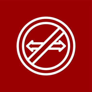 Dönüş simgesi yok, vektör illüstrasyonu basit tasarım