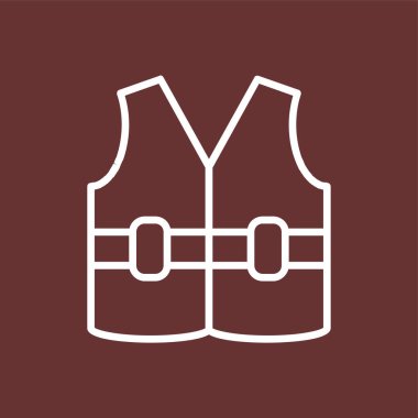 Kurşun geçirmez Jecket simgesi, vektör illüstrasyonu basit tasarım