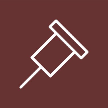 Pin simgesi, vektör illüstrasyonu basit tasarım