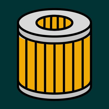 Yağ Filtresi simgesi, vektör illüstrasyonu basit tasarım