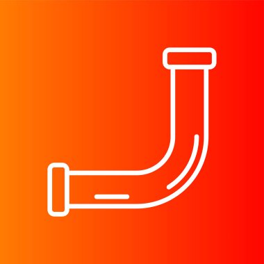 Boru simgesi, vektör illüstrasyonu basit tasarım