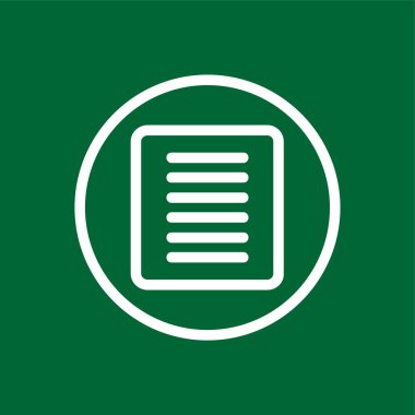 Metin simgesini, vektör illüstrasyonunu basit tasarımı meşrulaştır