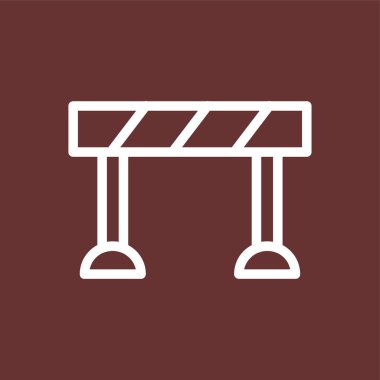 bariyer simgesi, vektör illüstrasyonu basit tasarım