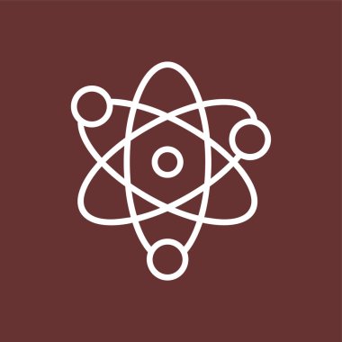 Neucleus simgesi, vektör illüstrasyonu basit tasarım