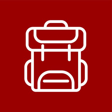 sırt çantası simgesi, vektör illüstrasyonu basit tasarım