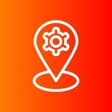 Yer imi simgesi, vektör illüstrasyonu basit tasarım