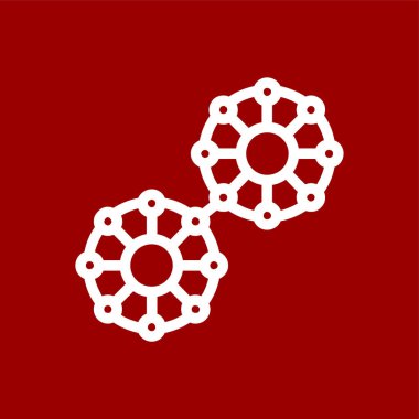 Moleküller Simgesi, vektör illüstrasyonu basit tasarım