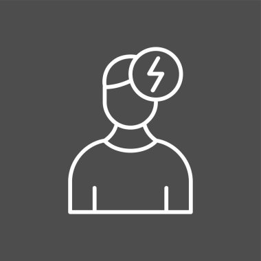 Beyin fırtınası simgesi, vektör illüstrasyonu basit tasarım