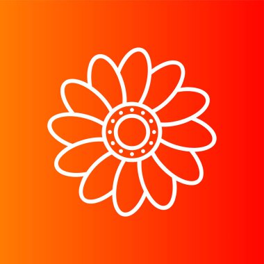 Daisy simgesi, vektör illüstrasyonu basit tasarım