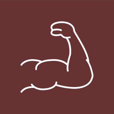 Güçlü simge, vektör illüstrasyonu basit tasarım