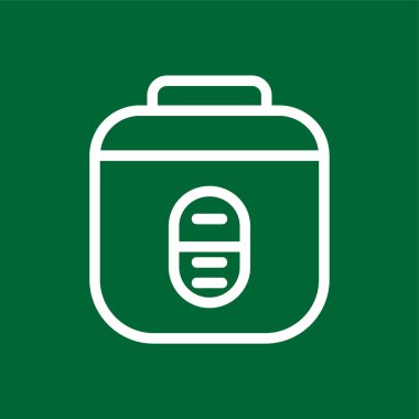 Rice Cooker simgesi, vektör illüstrasyonu basit tasarım