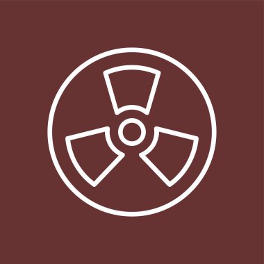 Radyasyon simgesi, vektör illüstrasyonu basit tasarım