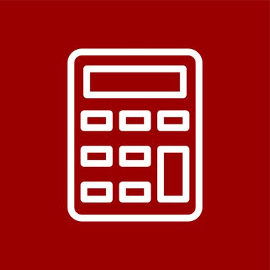 Calculator icon, vector illustration simple design