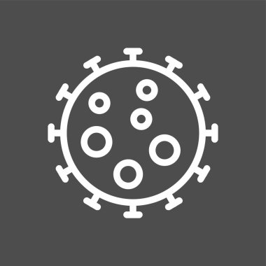 Virüs simgesi, vektör illüstrasyonu basit tasarım