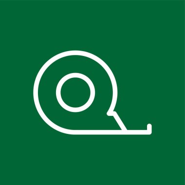 Teyp simgesini ölçün, vektör illüstrasyonu basit tasarım