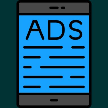 reklam simgesi, vektör illüstrasyonu basit tasarım