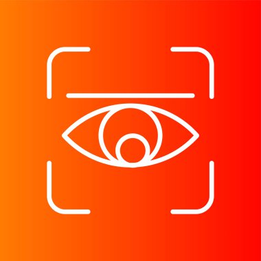 Retina simgesi, vektör illüstrasyonu basit tasarım