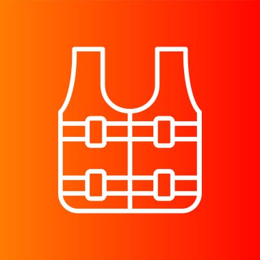 can yeleği simgesi, vektör illüstrasyonu basit tasarım