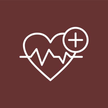 Kalp simgesi, vektör illüstrasyonu basit tasarım