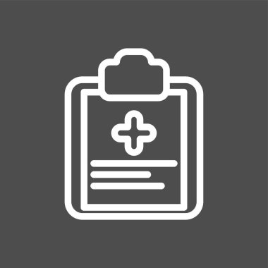 Tıbbi Rapor simgesi, vektör illüstrasyonu basit tasarım