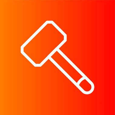 Tokmak simgesi, vektör illüstrasyonu basit tasarım