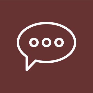 Sohbet balonu simgesi, vektör illüstrasyonu basit tasarım