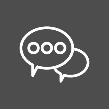 Sohbet simgesi, vektör illüstrasyonu basit tasarım