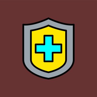 Güvenlik simgesi, vektör illüstrasyonu basit tasarım