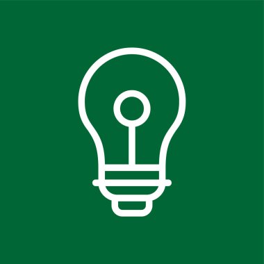 ampul simgesi, vektör illüstrasyonu basit tasarım