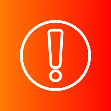 Uyarı simgesi, vektör illüstrasyonu basit tasarım