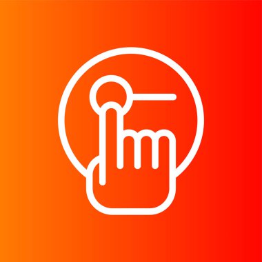 Dokunmatik Ekran simgesi, vektör illüstrasyonu basit tasarım