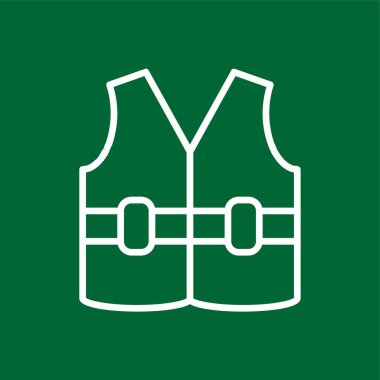 Kurşun geçirmez Jecket simgesi, vektör illüstrasyonu basit tasarım