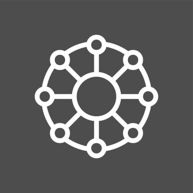 Molekül simgesi, vektör illüstrasyonu basit tasarım