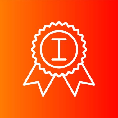 Madalya simgesi, vektör illüstrasyonu basit tasarım