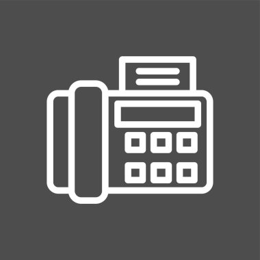 Faks Makinesi simgesi, vektör illüstrasyonu basit tasarım