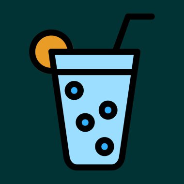 Limonata simgesi, vektör illüstrasyonu basit tasarım