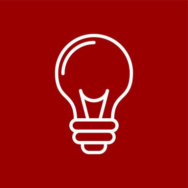 ampul simgesi, vektör illüstrasyonu basit tasarım