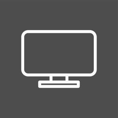 LCD simgesi, vektör illüstrasyonu basit tasarım