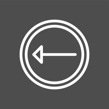 Sol simge, vektör illüstrasyonu basit tasarım