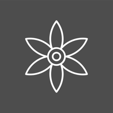 Borage simgesi, vektör illüstrasyonu basit tasarım